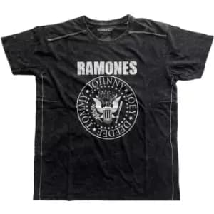 Ramones - Presidential Seal Unisex XX-Large Snow Wash T-Shirt - Black