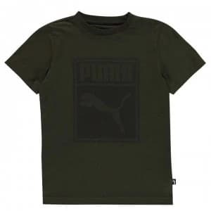 Puma Box QT T Shirt Junior Boys - Forest Night