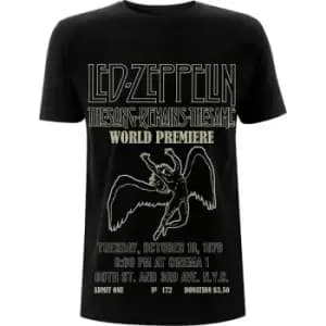 Led Zeppelin - TSRTS World Premier Unisex Small T-Shirt - Black