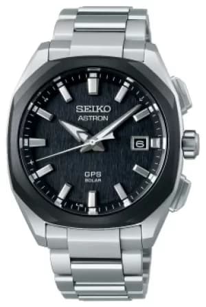 Seiko SSJ007J1 Astron GPS Solar Titanium Black Dial Watch