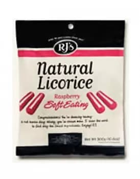 RJ Licorice Natural Soft Raspberry Licoric 300g