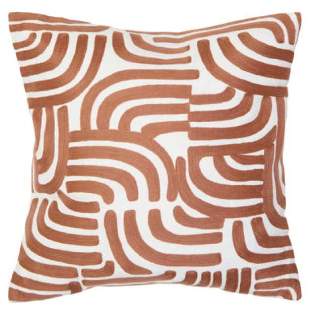 Orsina Bosie Ozella Natural And Terracotta Square Cushion