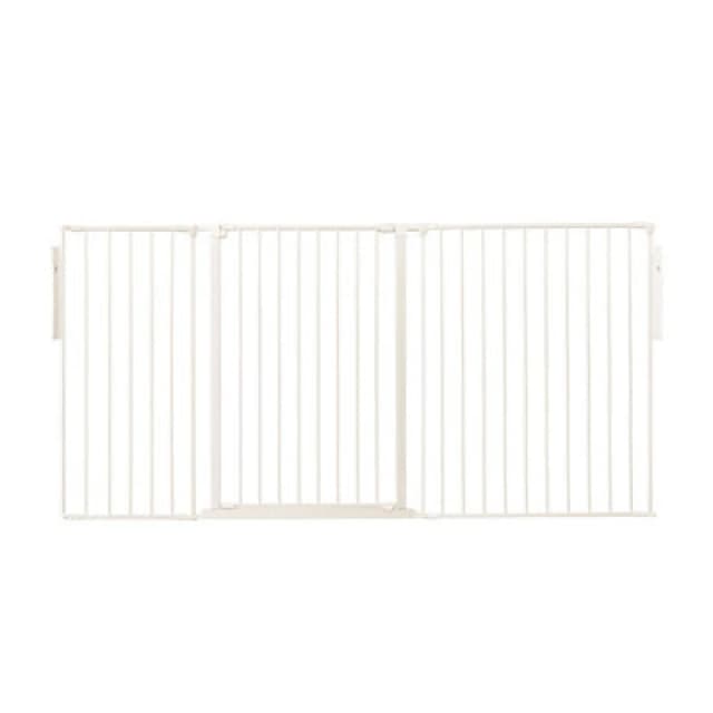 Safetots Premium Extra Tall Room Divider, Up To 200Cm Wide, White, 105Cm Tall, Multi Panel Barrier For Baby And Toddler