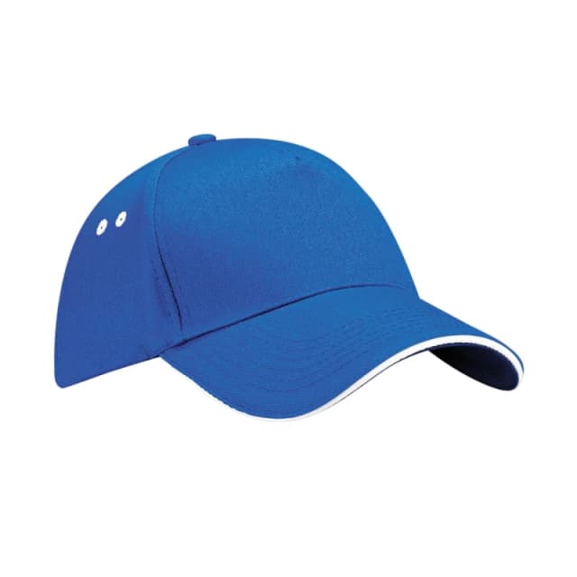 Beechfield Womens 5 Panel Sandwich Peak Baseball Cap in Blue Blue Female One Size