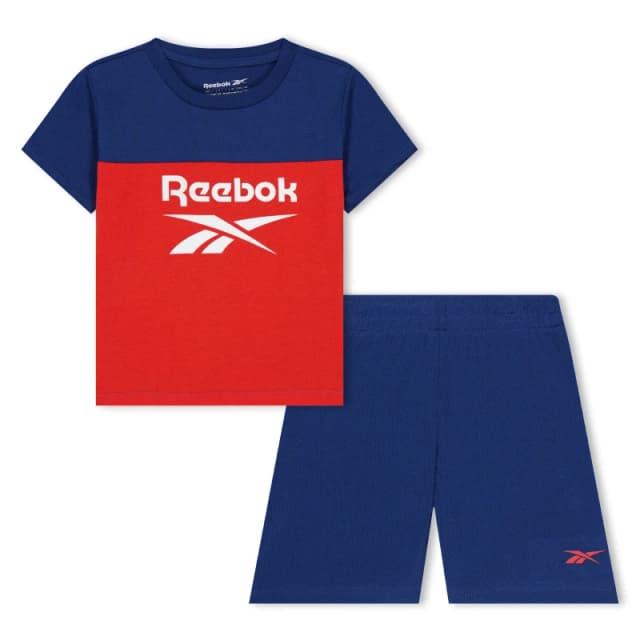 Reebok Cb Msh Sht St Top and Short Sets 0-6 Mnth Blue 57373218055