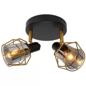 Lucide NILA - Twin Ceiling Spotlight - 2xE14 - Black