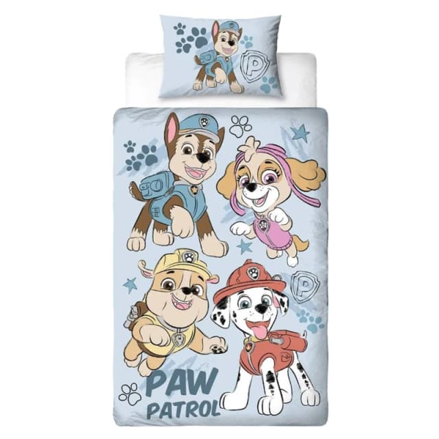 Paw Patrol Sketch Duvet Cover Set Size: Single Multicolor Unisex Single