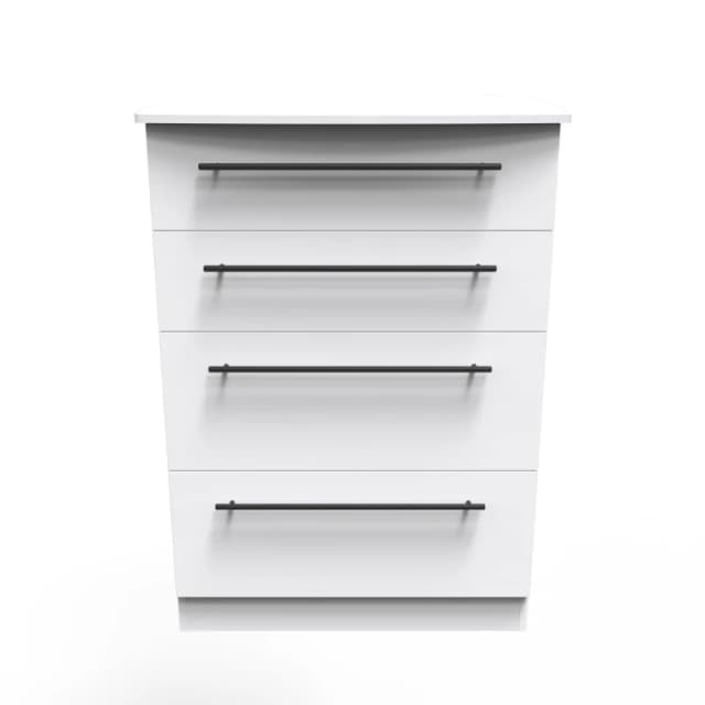 Howard 4 Drawer Deep Chest In White Ash (Ready Assembled)