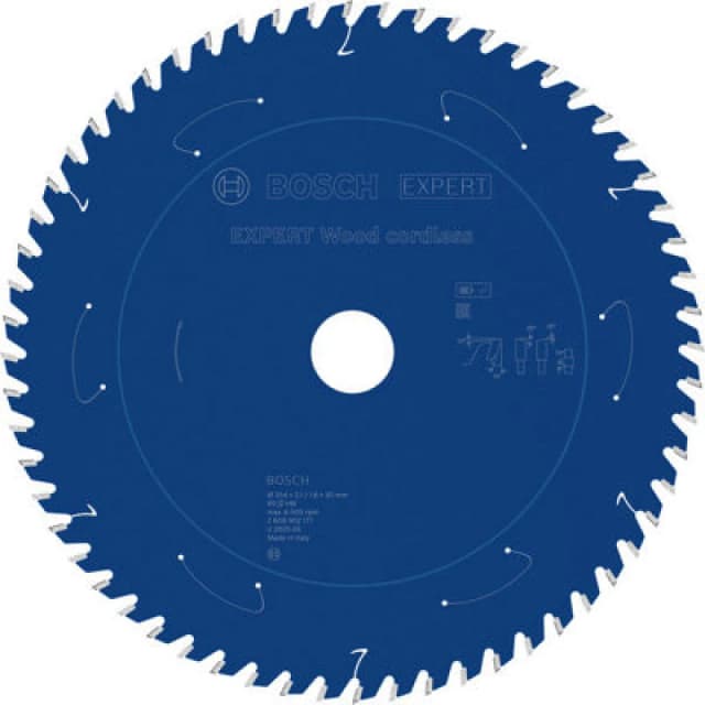 Bosch Expert Wood Cordless Circular Saw Blade 254X 2.1/1.6 X 30mm T60 2608902177