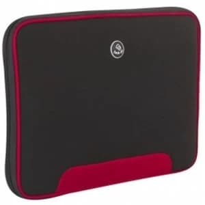15.6" neoprene slip case Black red trim life wnty TANZ0306
