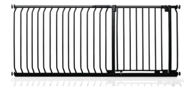 Safetots Elite Pressure Safety Gate, 171Cm - 180Cm, Matt Black, Pressure Fit Stair Gate