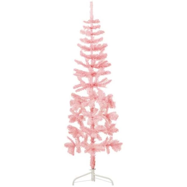 VIDAXL Slim Artificial Half Christmas Tree with Stand Pink 150cm Vidaxl 8720287000730