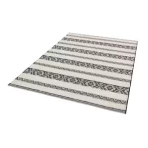 Asiatic Monty Rug 120x170cm Black And Cream Stripe