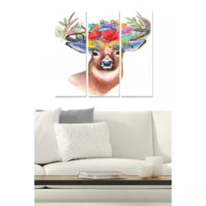 MDF1998855 Multicolor Decorative MDF Painting (3 Pieces)