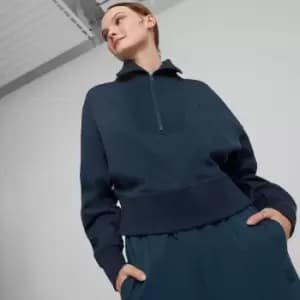 Infuse Cotton Mix Sweatshirt with Half Zip