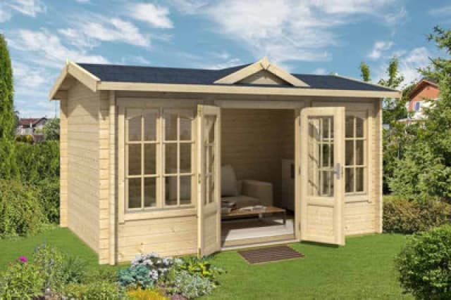 Lasita Maja Kensington (4414340)-Log Cabin, Wooden Garden Room, Timber Summerhouse, Home Office - L440 X W292.1 X H239.4 Cm