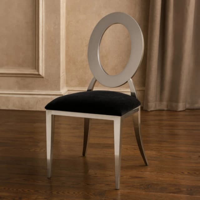 Premier Housewares Interiors by Premier Sarita Stackable Oval Dining Chair Silver