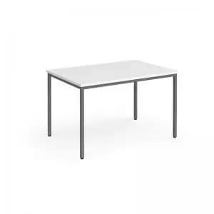 Flexi 25 rectangular table with graphite frame 1200mm x 800mm - white