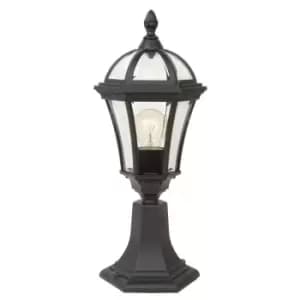 Ledbury 1 Light Outdoor Pedestal Lantern Black IP44, E27