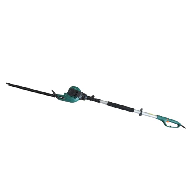 Alivio 450W Corded Pole Hedge Trimmer - 555mm Blade 4-Position Pivoting Head in Green Green Unisex