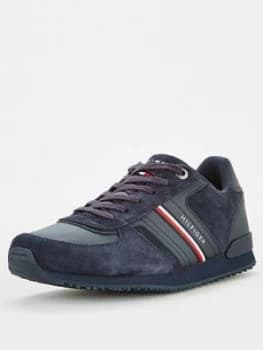 Tommy Hilfiger Icon Mix Suede Runner Trainers - Navy