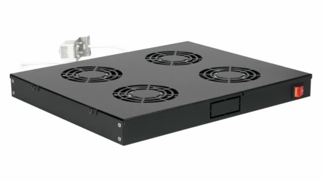 Equip Cooling Fans 19'. 1U. 4FANS. RAL9005 Black