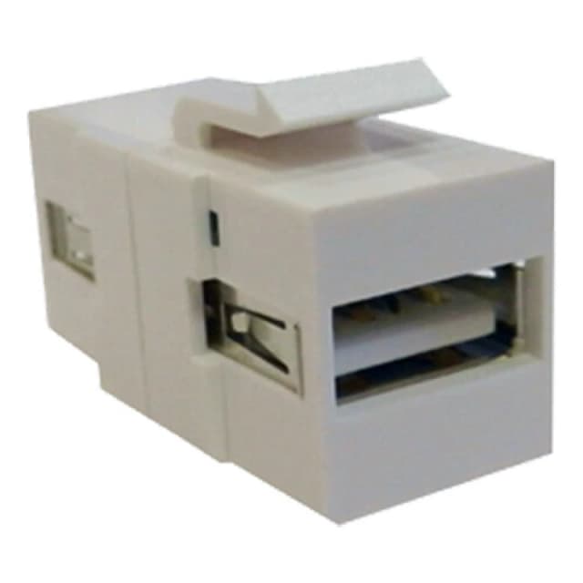 Cablenet Cablenet USB 2.0 Type A Female - Female Keystone White HCIFP-15