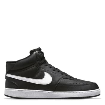 Nike Court Vision Mid Mens Shoes - Black/White
