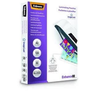 Fellowes Laminating Pouch A5 160micron Pack of 100 5306001
