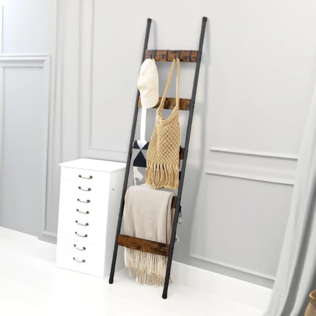 Rafaelo Mobilia Tower Ladder Shelf in Brown Brown Unisex