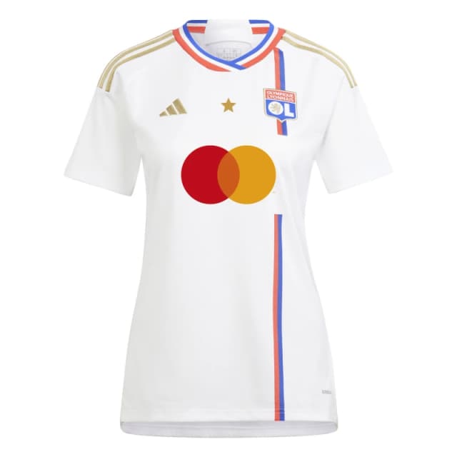 adidas Olympic Lyon Home Shirt 23/24 Womens White female 10 (S)