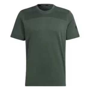 adidas Workout Front Rack Impact Print T-Shirt Mens - Green