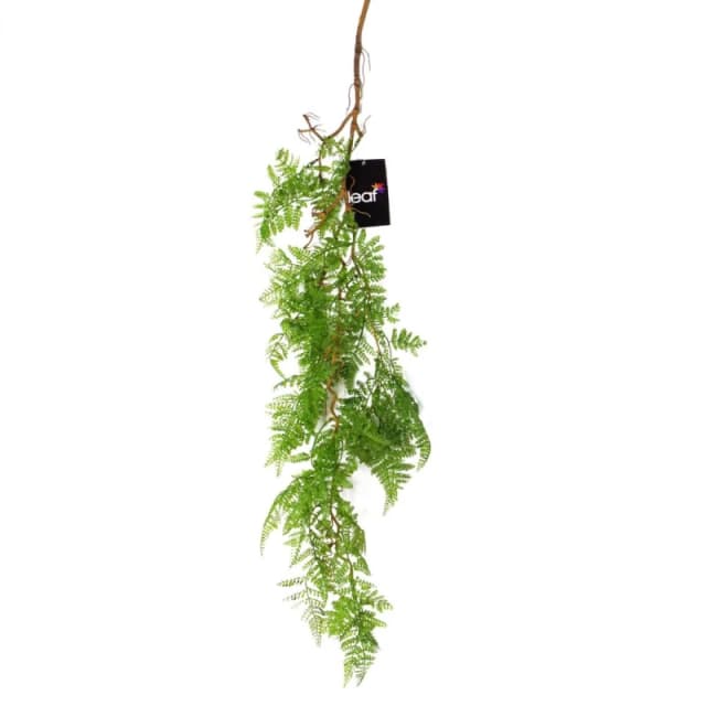 Leaf 100cm Artificial Hanging Maidenhair Fern Plant Dark Green Green unisex