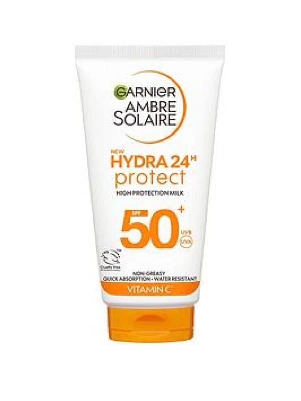Garnier Ambre Solaire SPF 50+ Hydra 24 Hour Protect Hydrating Sun Cream Lotion With Vitamin C, 50ml