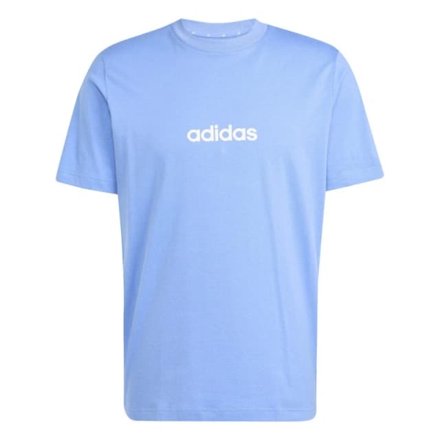 adidas Essentials Single Jersey Logo T-Shirt Mens Blue/White Lin male M