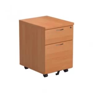 First 2 Drawer Mobile Pedestal Beech Version 2 TESMP2BE2