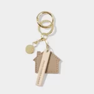 Soft Tan Chain Keyring 'Home Sweet Home' KLB3045
