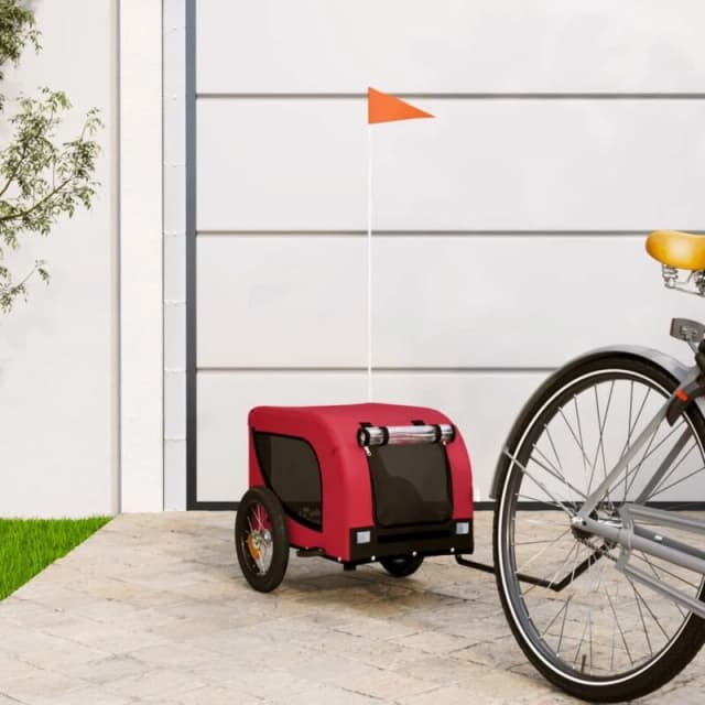VIDAXL Vidaxl - Pet Bike Trailer Red and Black Oxford Fabric and Iron 93992