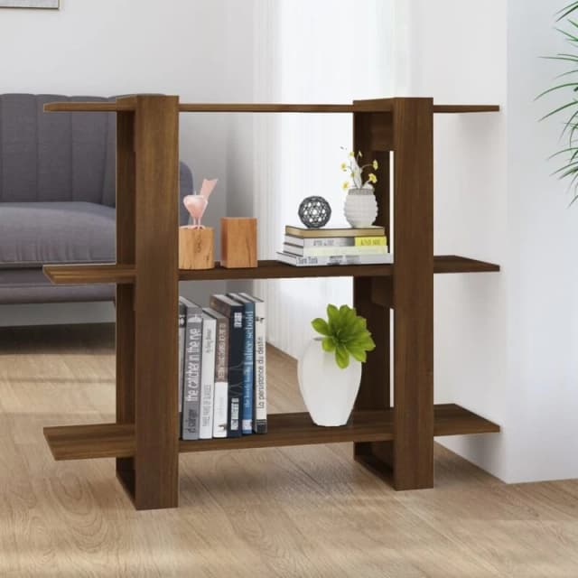 VIDAXL Book Cabinet/Room Divider Brown Oak 100x30x87cm Vidaxl 8720286843994