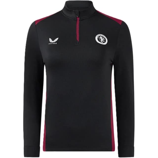 Castore Aston Villa Drill Top Womens Caviar/Rhd female 10 (S)