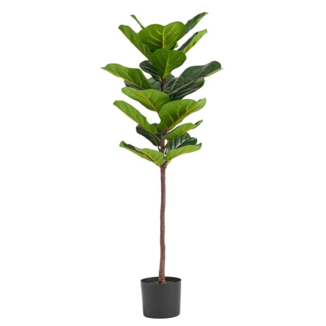 Leaf 120cm Premium Artificial Fiddle Fig Tree Green