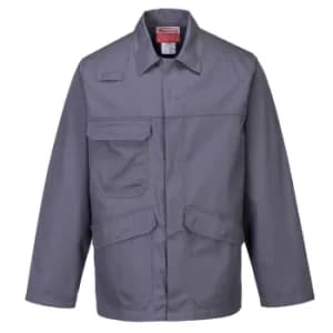Biz Flame Pro Mens Flame Resistant Jacket Grey 2XL