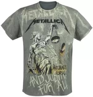 Metallica ... And Justice For All - Neon Backdrop T-Shirt charcoal