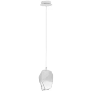 Netlighting Merano Edison Globe Pendant Ceiling Light White Colour Glass, White