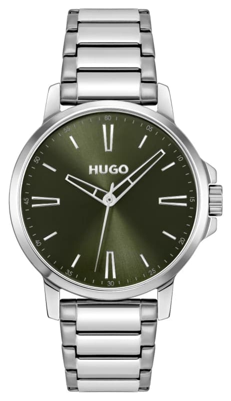 HUGO 1530442 #SMOOTH (41mm) Green Dial / Stainless Steel Watch