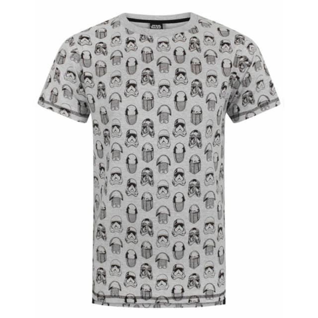 Star Wars Star Wars Men Short Sleeved T-Shirt in Grey Size: X-Large Grey XL Male 5060534611528