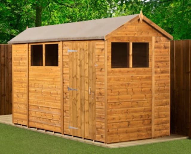 Empire Sheds Empire Modular Apex 6X10 Windows Dipped Treated Tongue And Groove Wooden Garden Shed (6' X 10' / 6ft X 10ft) (6X10)