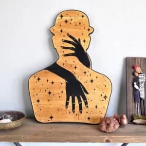 LAZ076 Multicolor Decorative Wooden Wall Accessory