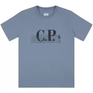 CP COMPANY Junior Logo T-Shirt - Blue