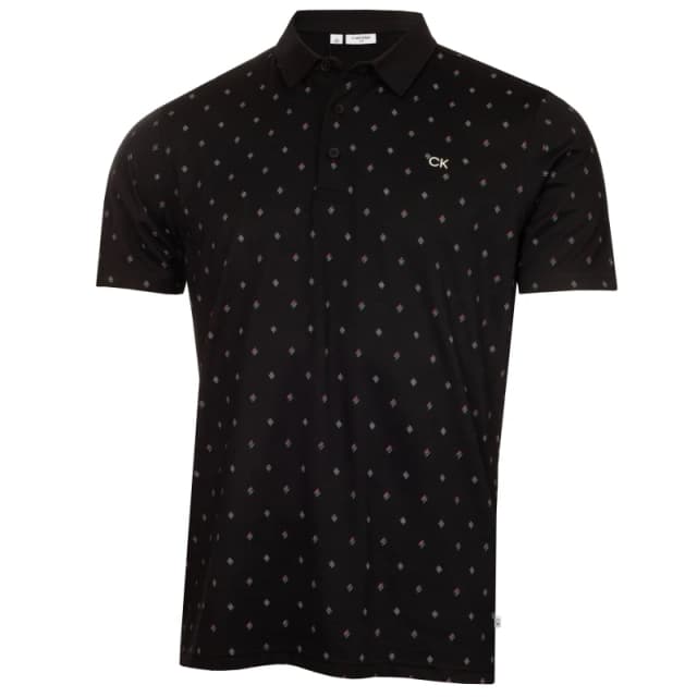 Calvin Klein Golf Mens Short Sleeve Performance Polo Shirt Short Sleeve Performance Polos Small Black 36111003350